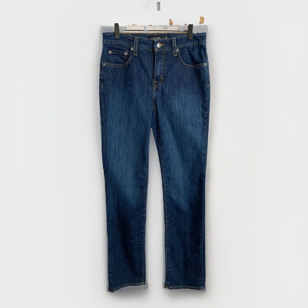 Ralph Lauren Black Label Jeans Women’s 4x30 Blue Denim Mid Rise Straight Leg